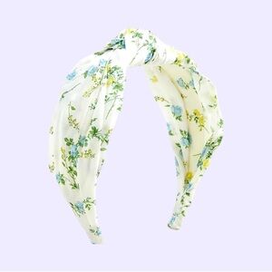 J Crew Liberty turban knot in blue yellow